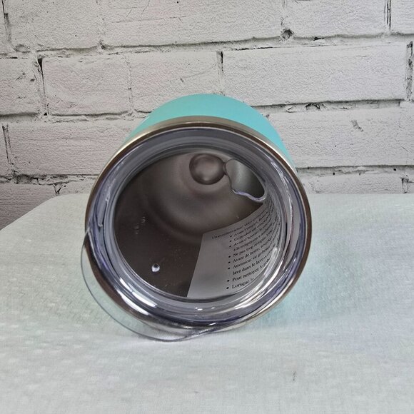 MATILDA JANE CLOTHING STAINLESS STEEL AQUA BLUE TUMBLER CUP WITH LID NEW - Picture 3 of 4
